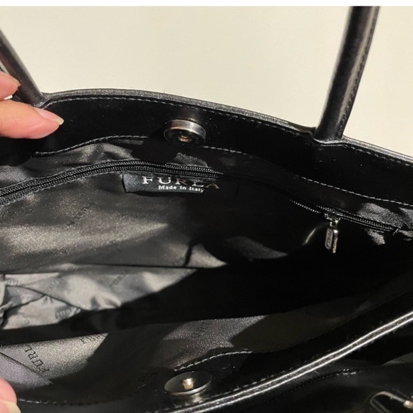 Furla top handle tote 14x14x4” smooth leather vintage - Picture 7 of 8